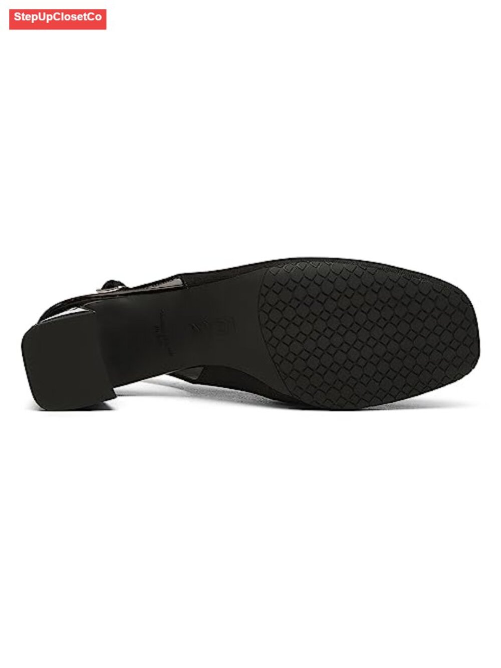 Women's Denim Elastic Slingback Heels - Picture 3 of 6